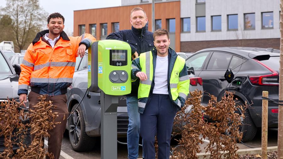 La plus grande parc de recharge d'Europe chez Colruyt Group à Hal